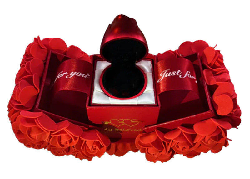 Romantic Valentine’s Gift Set – Soap Rose with Pendant Necklace for Her