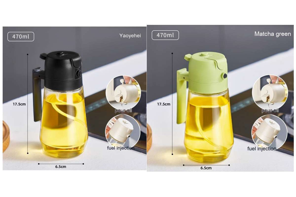Olive Oil & Vinegar Sprayer Bottle – Kitchen Cooking & BBQ Oil Spray