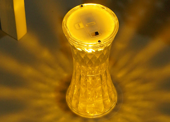 Mini Crystal Table Lamp – Romantic LED Ambient Light for Bedroom, Desk & Cozy Home Decor