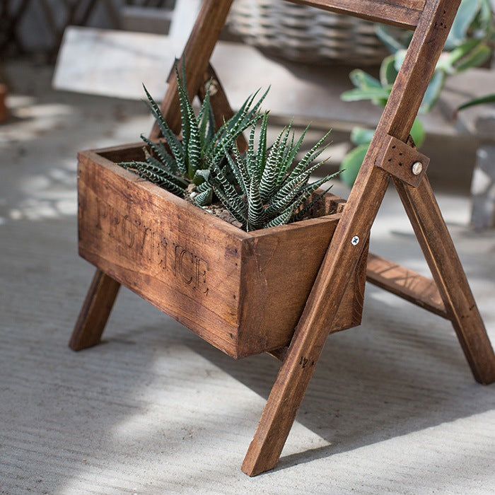 Garden Solid Wood Flower Box – Rustic Outdoor Planter for Living Room Decor