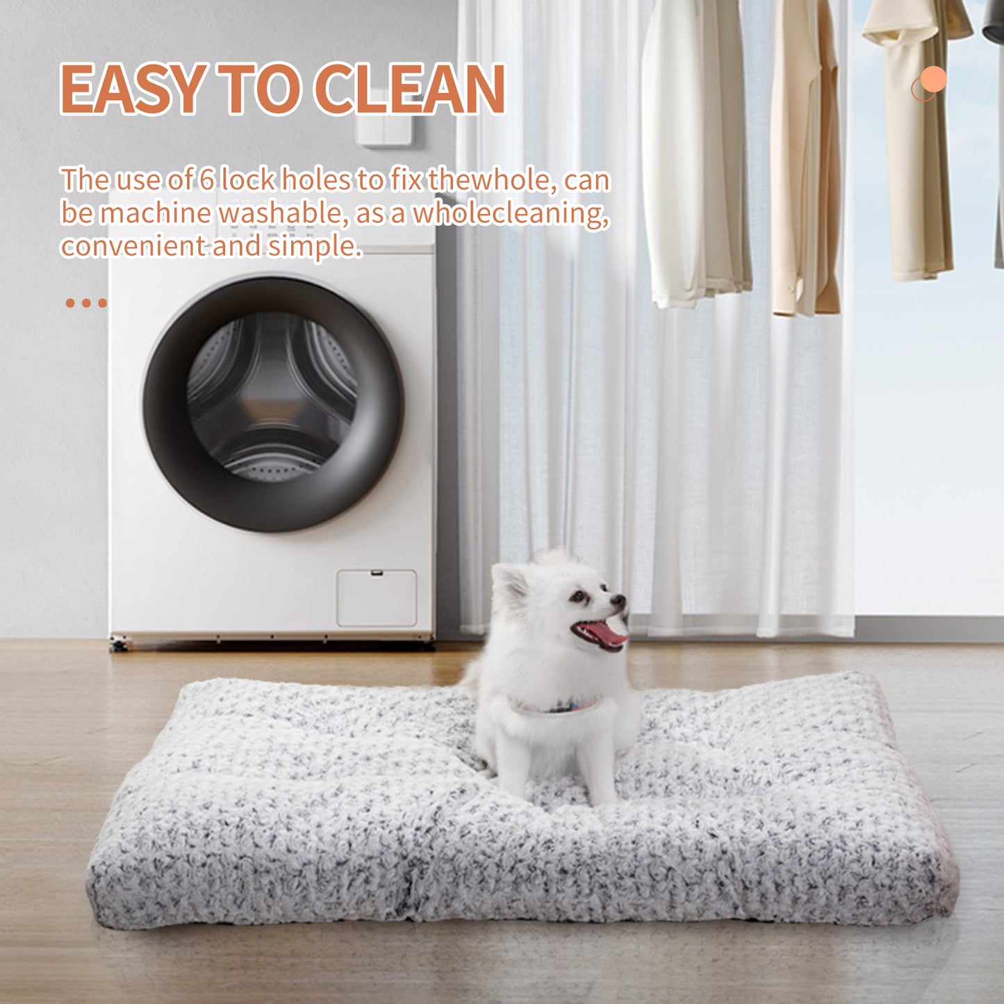Soft Cozy Dog Bed – Plush Velvet Kennel Mat, Washable & Pet-Friendly