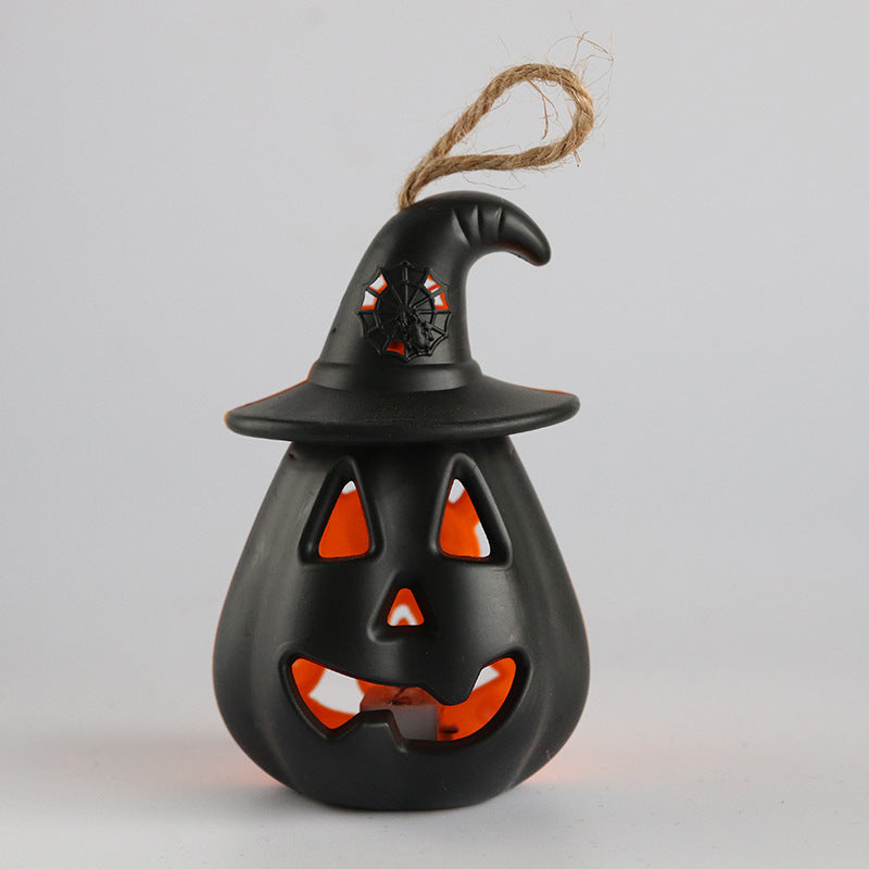 Halloween Pumpkin Skull Candle Lamp – Creepy LED Night Light Party Decor