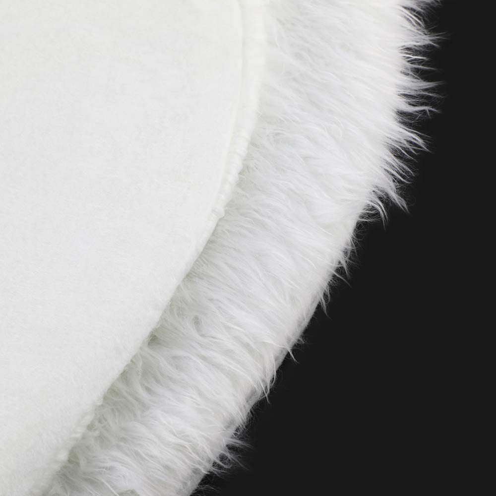 Luxury White Faux Fur Christmas Tree Skirt – Winter Holiday Decor
