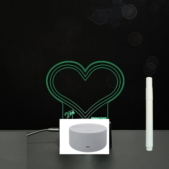 Glow Writing 3D Acrylic Board – LED Message Night Light for Notes, Reminders & Home Decor