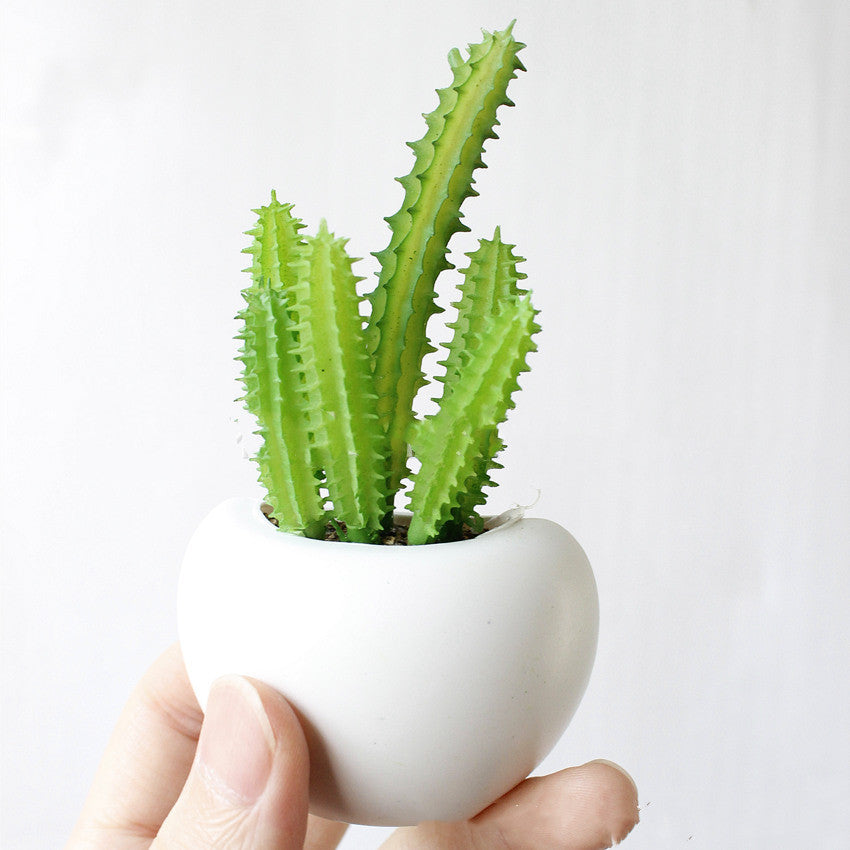 Mini Artificial Succulent Fridge Magnets – Decorative Plant Refrigerator Stickers
