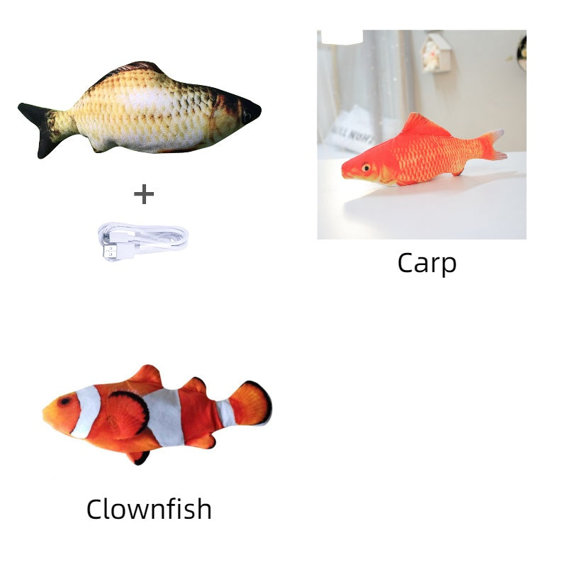 Indoor Cat Electric Fish Toy – Interactive Moving Simulation Toy for Exercise & Play