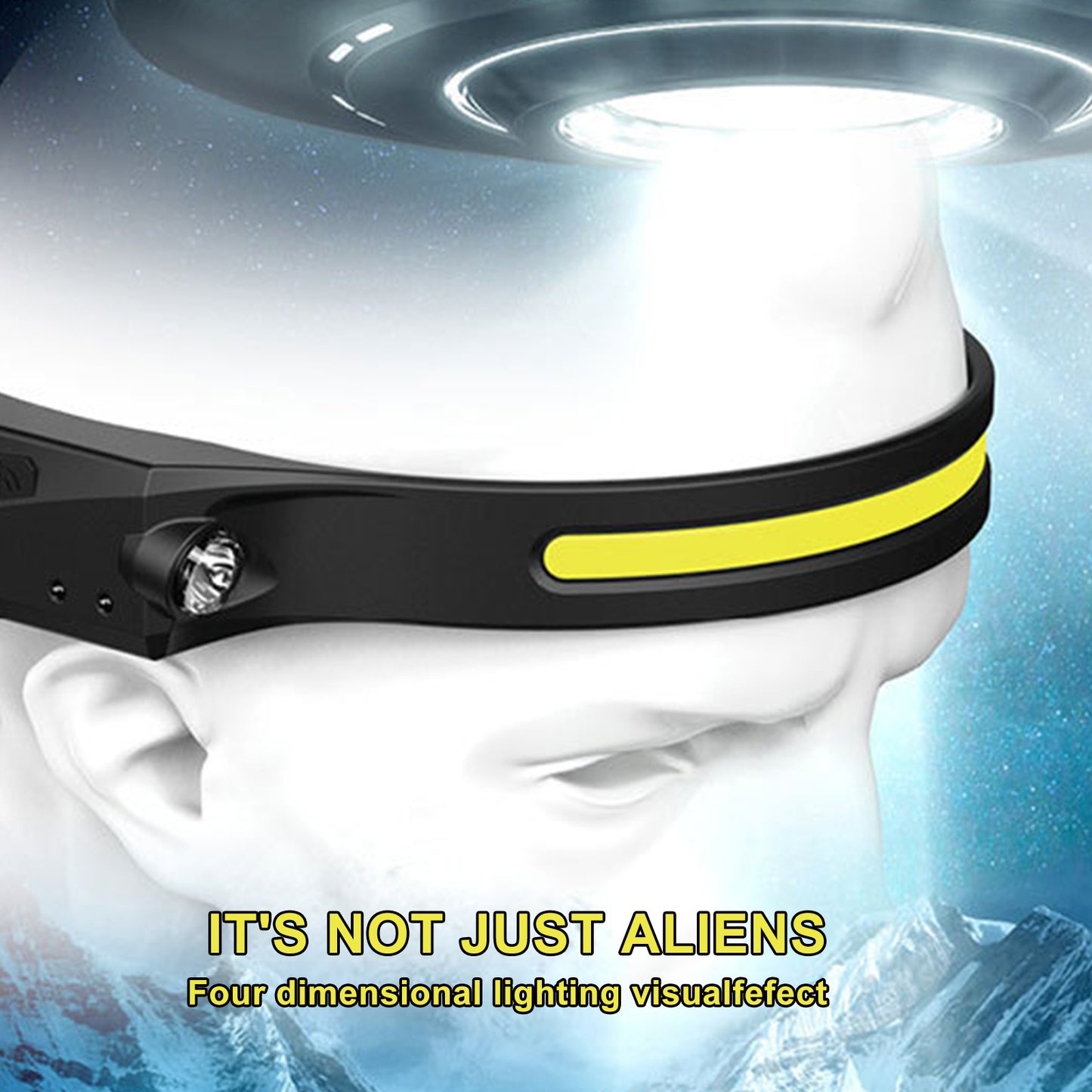 Waterproof COB LED Headlight Flashlight – USB Rechargeable Hands-Free Camping & Hunting Lamp