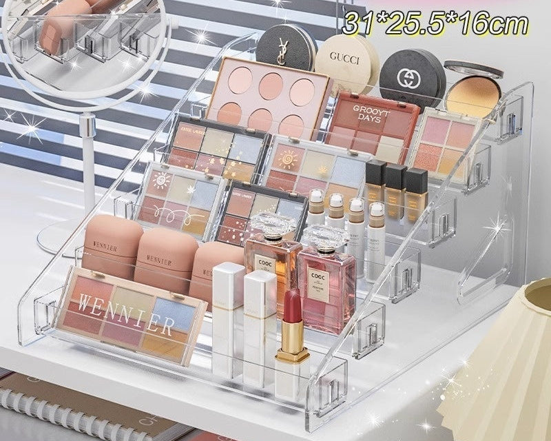 Clear Makeup Organizer Storage Box – Perfect for Skincare, Lipsticks & Beauty Products