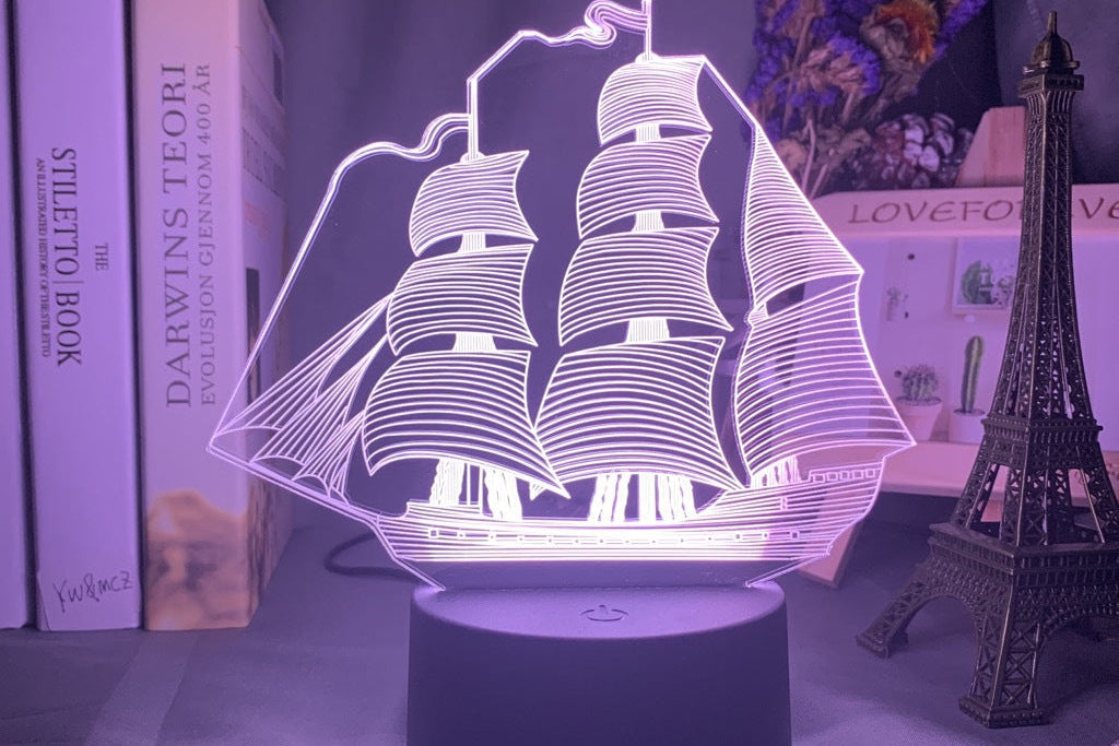 Custom Name LED Night Light – 3D Airplane Lamp for Kids Bedroom