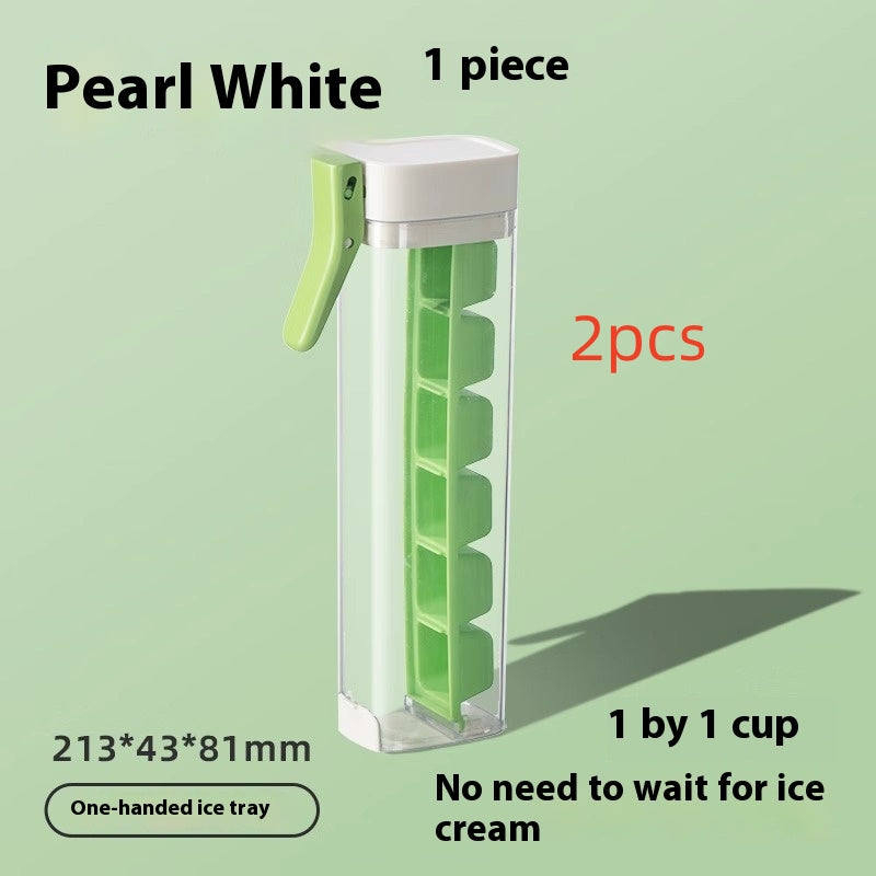 Press Ice Cube Tray with Storage Box – Easy Release Ice Maker for Freezer Organization & Quick Ice