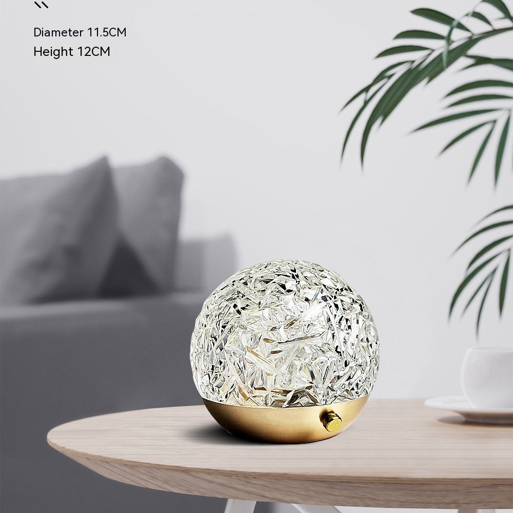 Aesthetic Crystal Night Light Projector – Water Ripple Lamp for Cozy Bedroom Ambiance