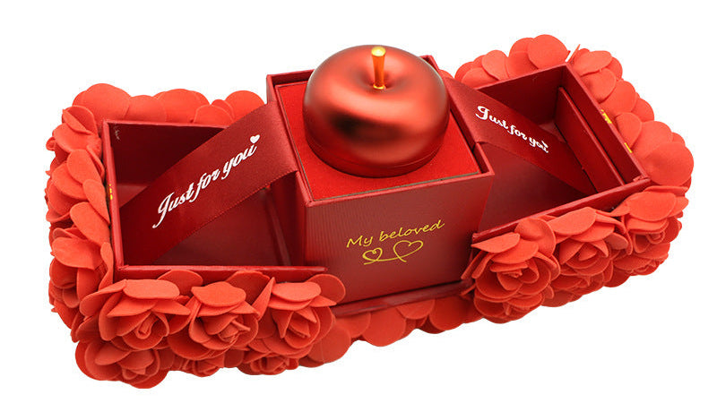 Romantic Valentine’s Gift Set – Soap Rose with Pendant Necklace for Her