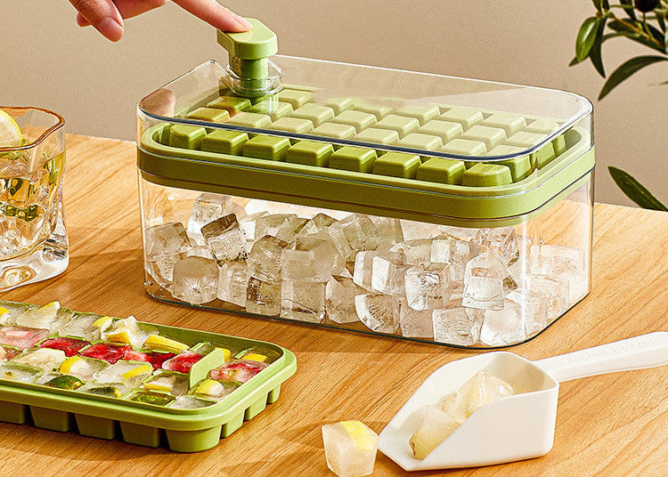 Ice Tray & Mold – Quick Release One-Button Ice Cube Maker