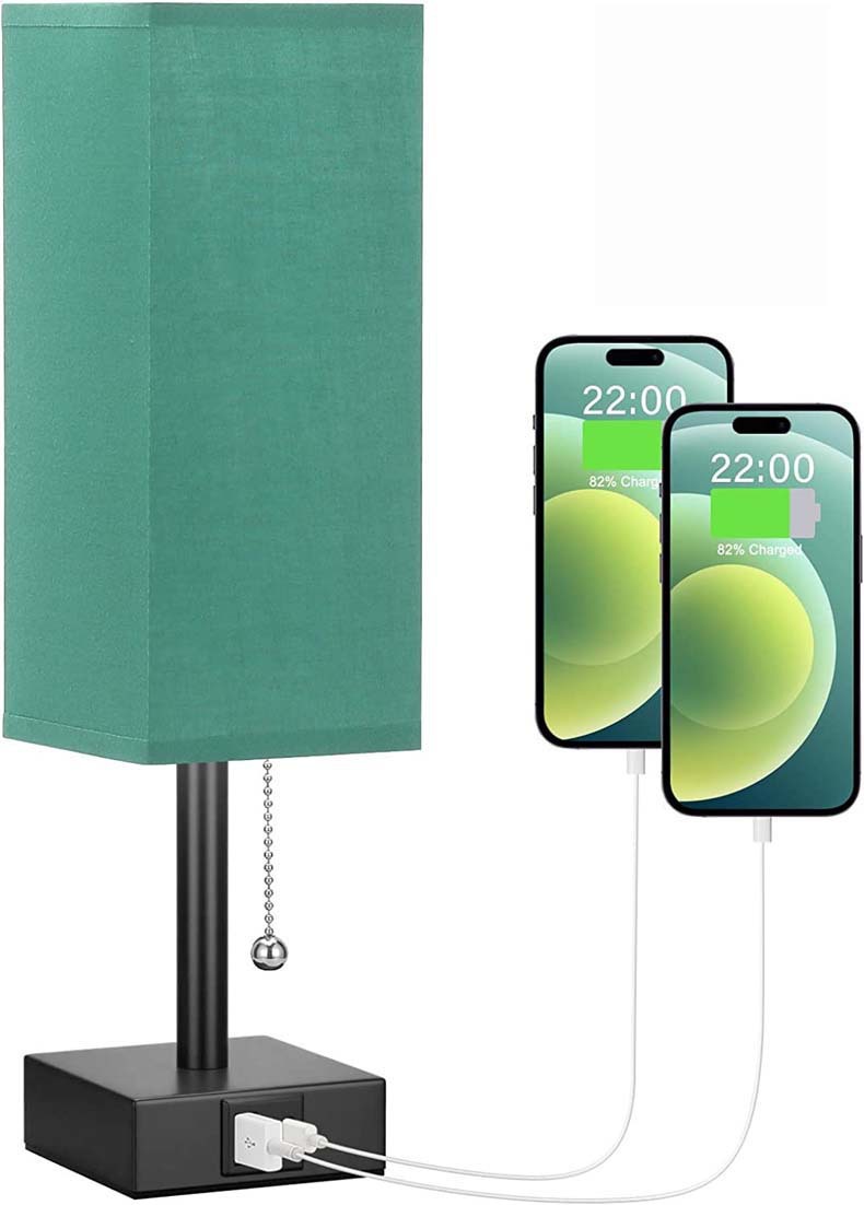 Bedside Table Lamp with 3 Brightness Levels & USB Charging