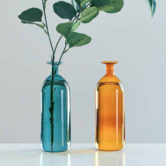Chic Stained Glass Vase – Decorative Table & Living Space Accent
