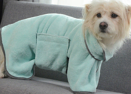 Fast Dry Pet Towel Bathrobe – Super Absorbent Microfiber Dog & Cat Grooming Dry Wrap