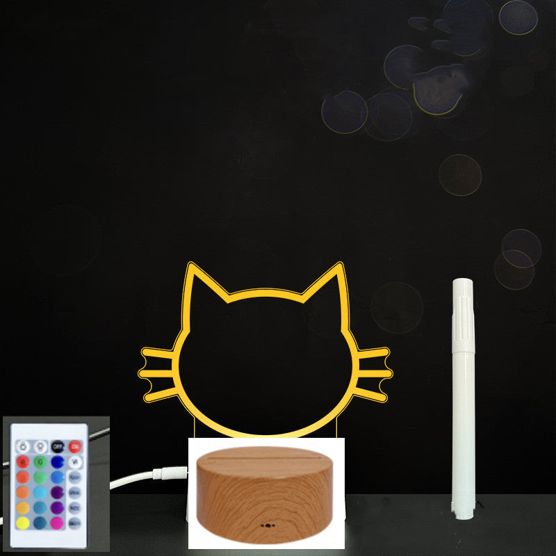 Glow Writing 3D Acrylic Board – LED Message Night Light for Notes, Reminders & Home Decor