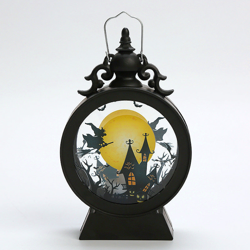 Retro Halloween Storm Lantern – Portable Candle Light for Indoor & Outdoor Decor