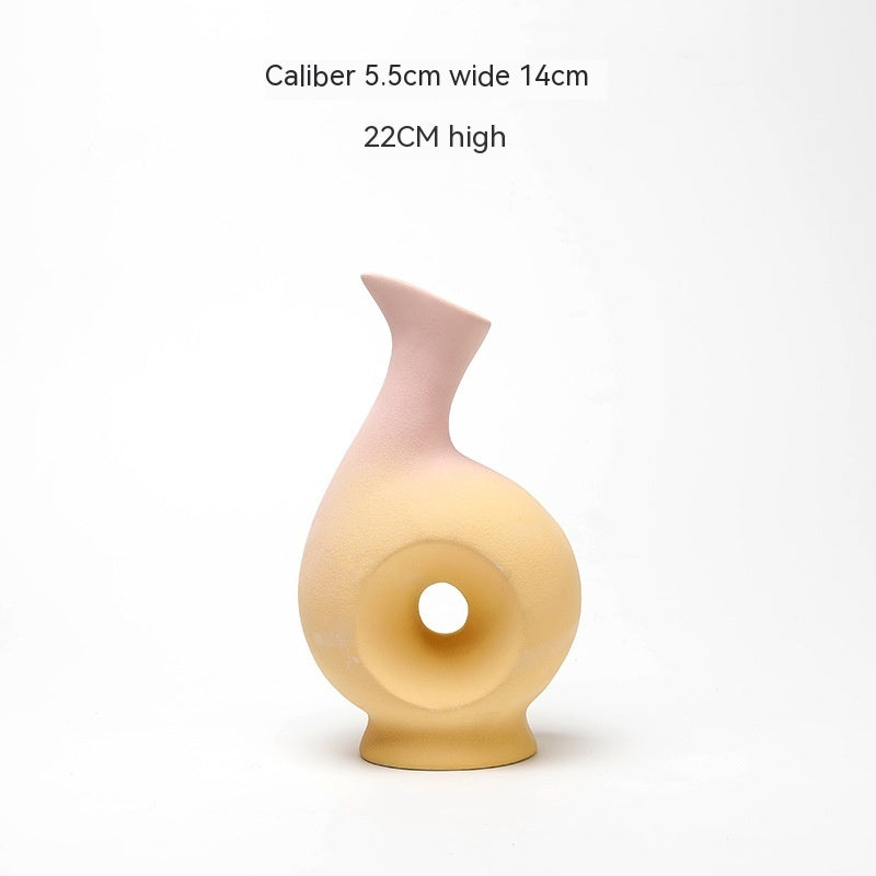 Modern Ceramic Flower Vase – Elegant Living Room Dried Floral Decor Piece