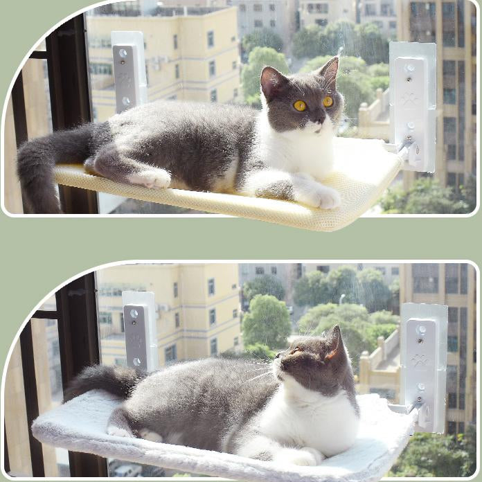 Cat Window Hammock Suction Cup Bed – Space Saving Sunbathing Perch for Indoor Cats