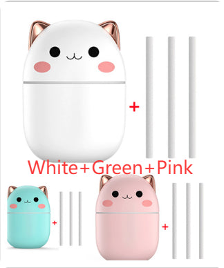 Cat Mini Air Humidifier – USB Cool Mist Diffuser for Bedroom, Office & Car Use