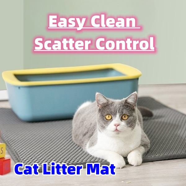 Waterproof Cat Litter Box Mat – Anti-Scatter Litter Trapping Pad for Cats