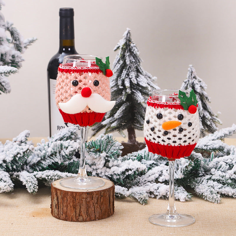 Christmas Wool Mug & Wine Cup Cover – Cozy Festive Drinkware Sleeve Decor