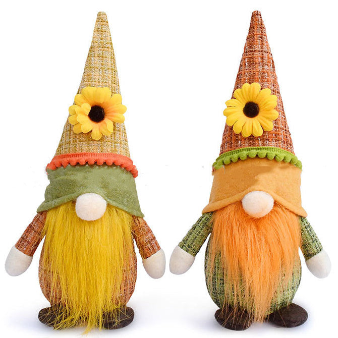 Harvest Doll - Thanksgiving Harvest Sunflower Gnome Faceless Ornament
