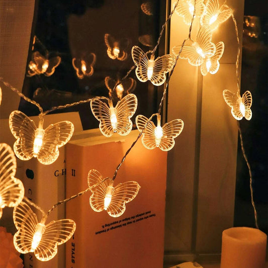 Cute Butterfly Christmas Lights String – 3M LED Fairy Lights for Festive Indoor Decor