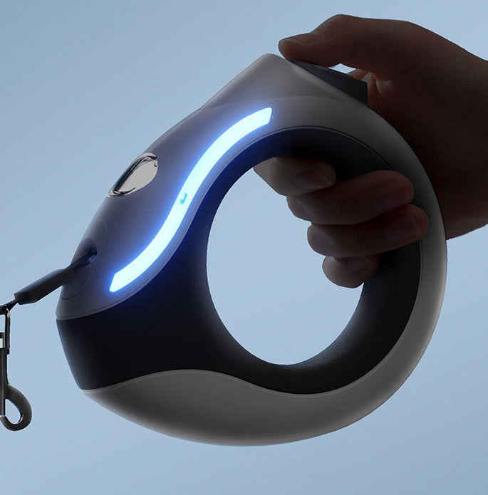 Smart LED Dog Leash – Automatic Retractable Anti-Tangle Leash