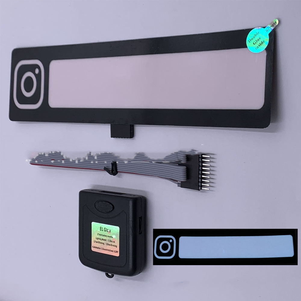 Car LED Windshield Glow Sign – Flashing Panel Sticker for Auto Styling