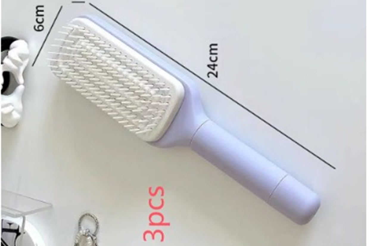 4-in-1 Self Cleaning Hair Brush | Anti-Static Detangling Scalp Massage Comb