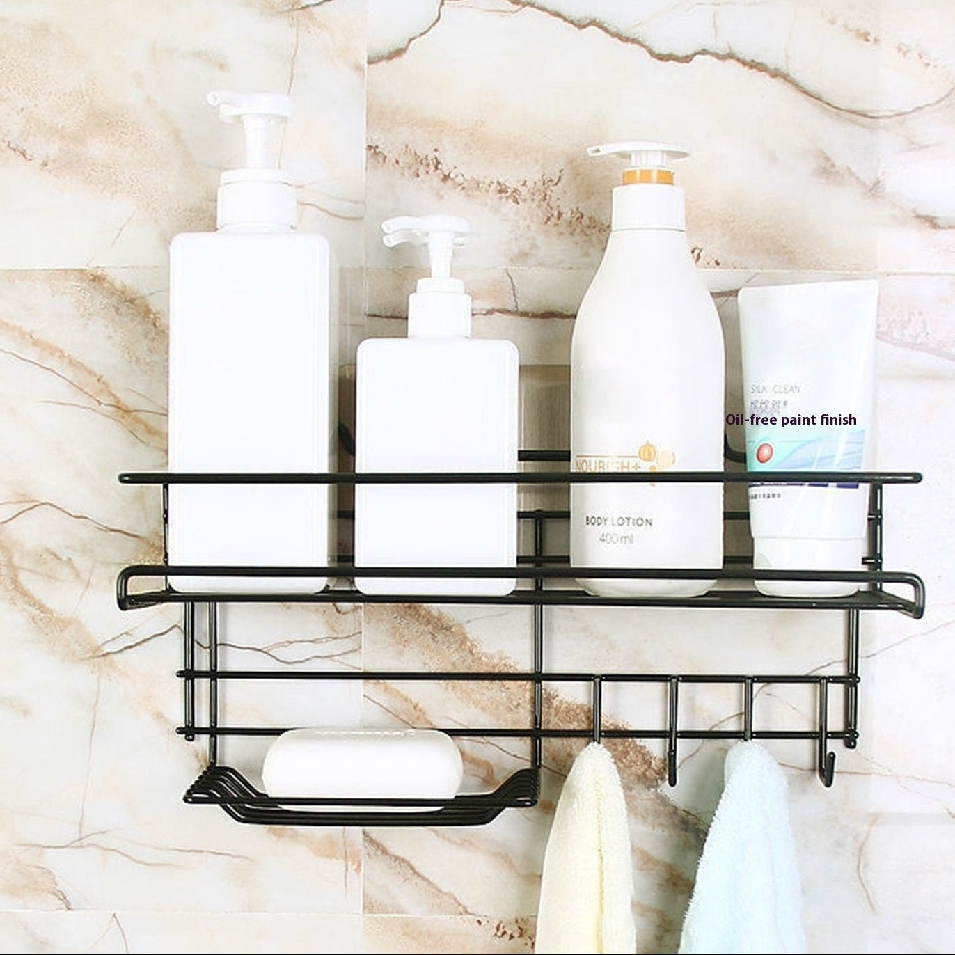 Wall Mounted Bathroom Rack – No Drill Storage Organizer for Shower & Space Saving