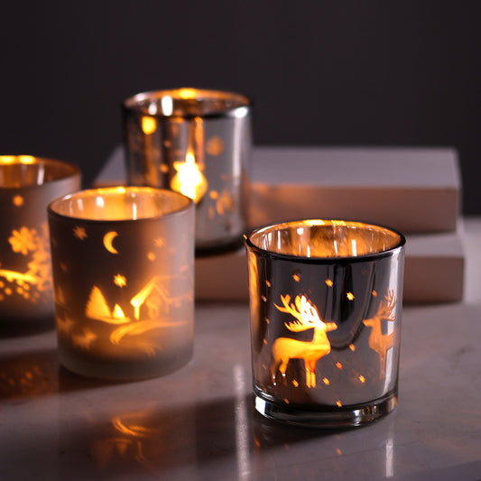 Custom Christmas Glass Ornament Cup – Candle Holder for Festive Home Decor & Gifts