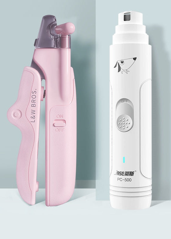 Pet Nail Trimmer LED Light – Professional Dog Cat Grooming Clippers for Home Care & Safety