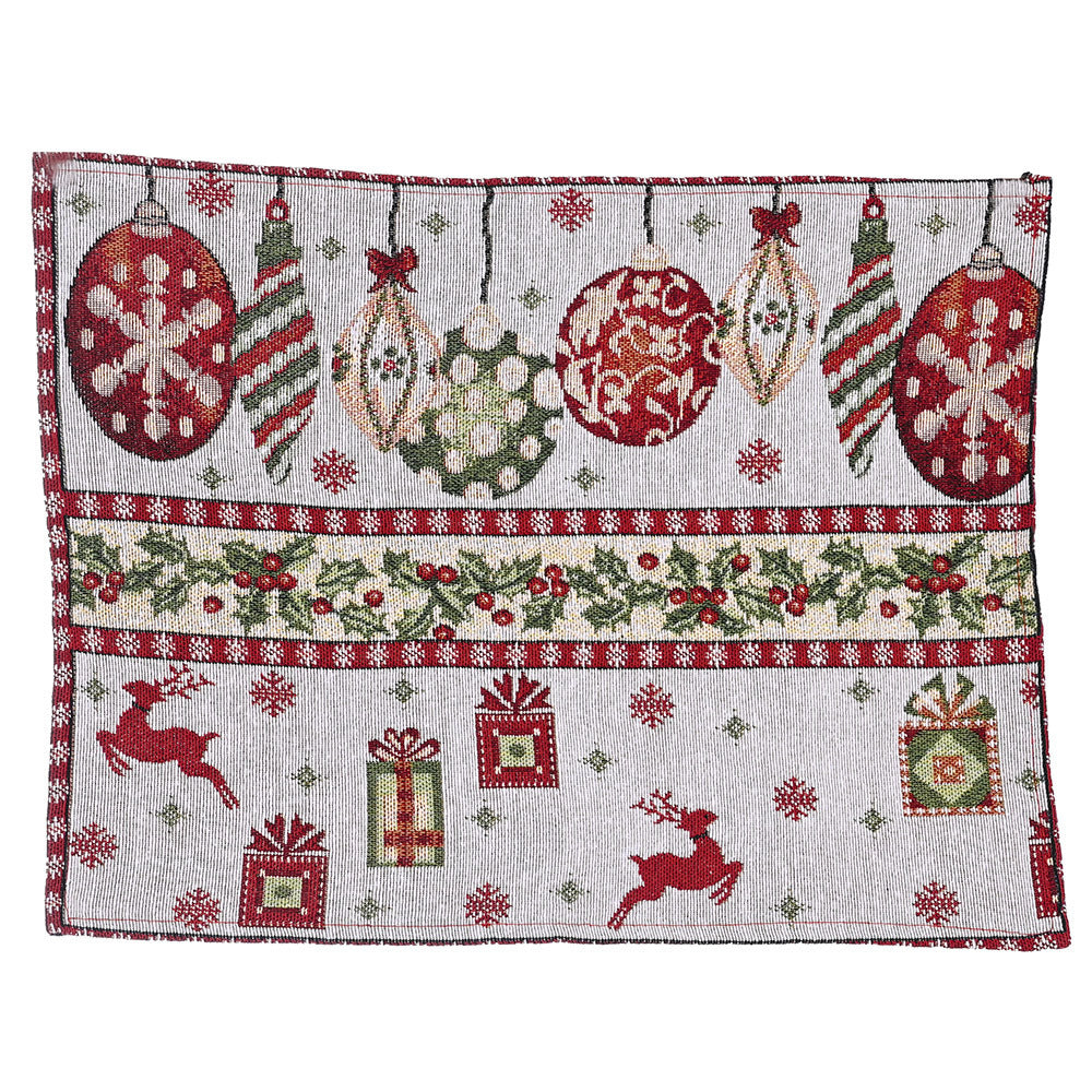 Christmas Dining Table Knitted Placemats – Holiday Home Decor Table Setting Mats