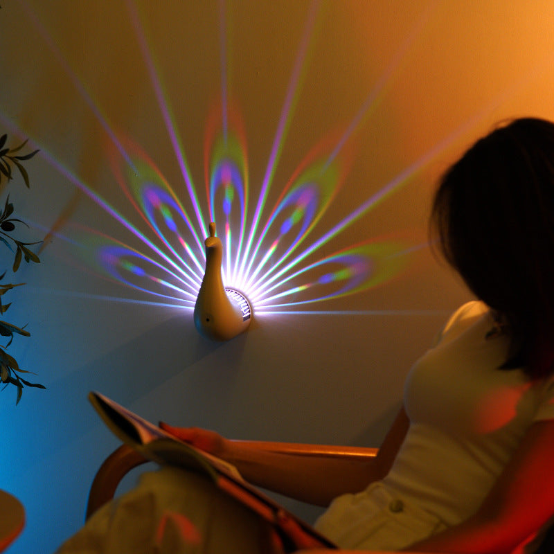 Creative Peacock Wall Lamp - for cozy, inviting living room or bedroom