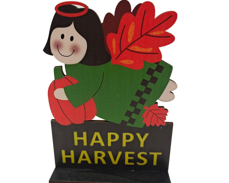Thanksgiving Dinner Table Decor – Rustic Fall Signs & Harvest Wooden Ornaments