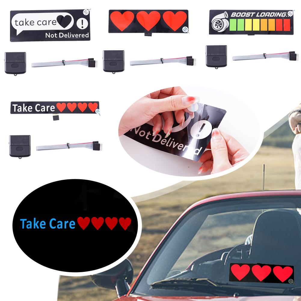 Car LED Windshield Glow Sign – Flashing Panel Sticker for Auto Styling