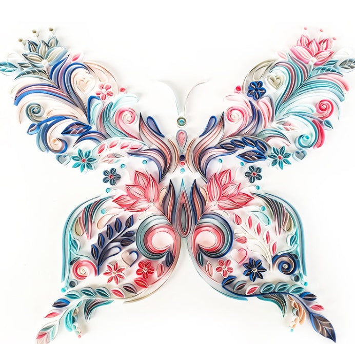 Beginner-Friendly Butterfly Quilling Kit – 20 Inch DIY Paper Craft Art Set