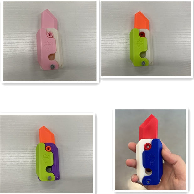 Mini Radish Knife Fidget Toy – 3D Printed Gravity Cube Stress Relief Gift Toy