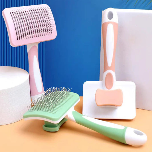 Professional Self-Cleaning Pet Brush – Dog Cat Hair Removal & Deshedding Tool