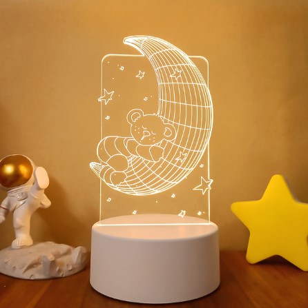 Color Changing 3D LED Lamp – Remote Night Light for Room Setup