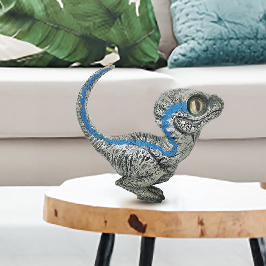 Realistic Cute Dinosaur Figurine – Resin Velociraptor Ornament for  Home Decoration