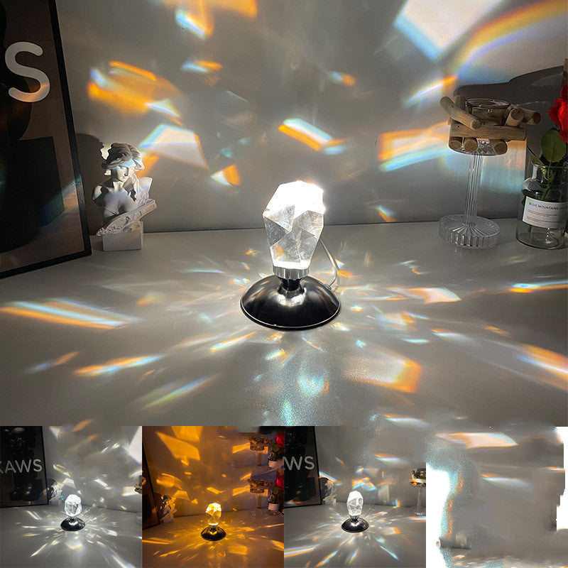 LED Crystal Night Light RGB – Remote Control Romantic Bedside Lamp for Bedroom Décor