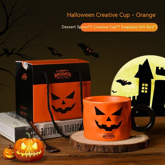 Halloween Party Mug – Cute Pumpkin Ceramic Coffee Cup
