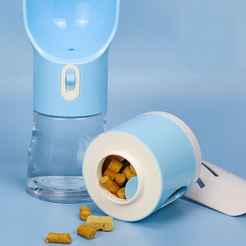 Portable Pet Water Bottle with Garbage Bag Holder – Dog & Cat Travel Mug