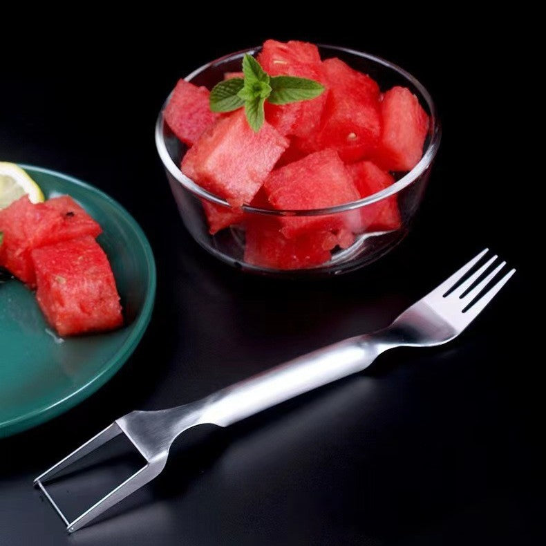 2-in-1 Watermelon Slicer & Fork – Multi-Purpose Fruit Cutter for Kitchen