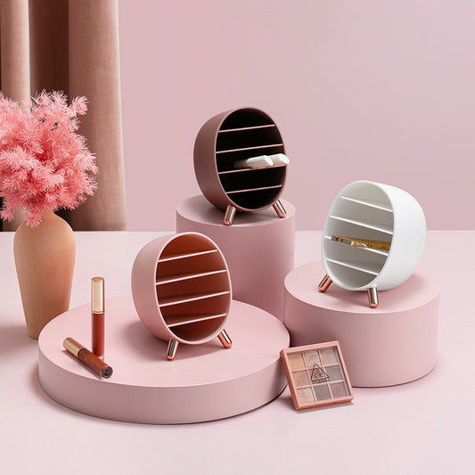 Cosmetic Storage Box Organizer – Lipstick & Eyeshadow Holder for Vanity & Desk