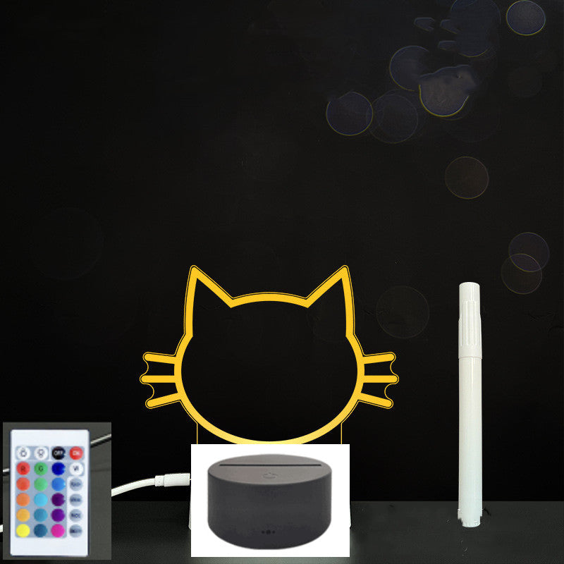 Glow Writing 3D Acrylic Board – LED Message Night Light for Notes, Reminders & Home Decor
